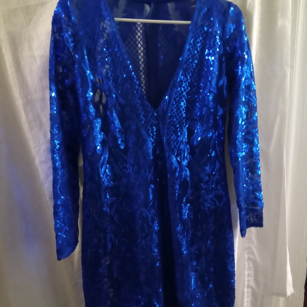 ELECTRIC BLUE COCKTAIL DRESS!